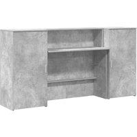 Berkfield Home Reception Desk Concrete Grey 200x50x103.5 cm Engineered Wood