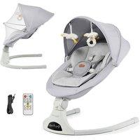 Kinderkraft TULSY Baby Rocker Bouncer Lightweight Portable Remote Contro in Grey