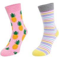 Happy Socks Men's 2-Pack Multicolour Pineapple | Size: 7-9