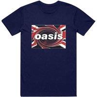 Oasis Music Men's Union Jack T-Shirt in Navy | Size: Medium