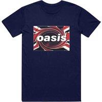 Oasis Music Men's Union Jack T-Shirt in Navy | Size: XL