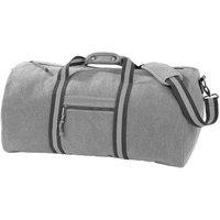 Quadra Men's Vintage Canvas Holdall in Mid Grey