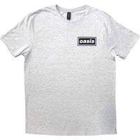 Oasis Music Men's Definitely Maybe Promo Back Print T-Shirt in Grey | Size: Small
