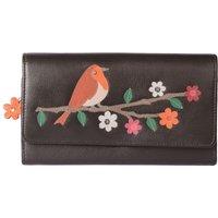Mala leather Women's Robin RFID Leather Purse in Black