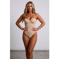 STYLEWISE Women's Strapless Padded Underwired Bodysuit in Beige | Size: 10