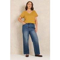 Evans Women's Premium Denim Wide Leg Jeans in Blue | Size: 16S