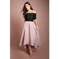 Coast Women's Hi-Lo Organza Skirt in Mink | Size: 10
