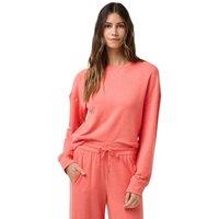 Travis Mathews Women's Cloud Terry Crew Golf Mid Layer in Coral | Size: Small