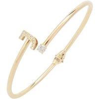 Latelita Women's Initial Bangle Gold J