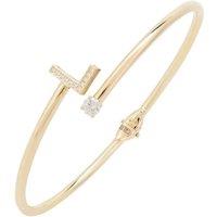 Latelita Women's Initial Bangle Gold L