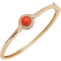 Latelita Women's Clara Bow Bangle Coral Gold