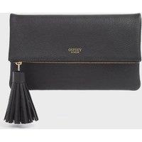 OSPREY LONDON Women's The Bexley Leather Clutch Bag in Black