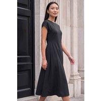 Roman Women's Side Pleat Detail Dress in Black | Size: 10