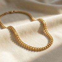 Harfi Women's 18ct Gold Filled Cuban Chain Necklace | Size: 18 inches