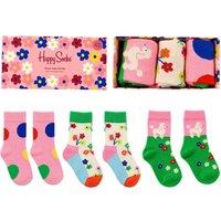 Happy Socks 3-Pack Multicolour Flower Gift Set | Size: Infant 5-6