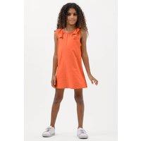 Enorsia Girl's Girls Ruffle Collar Dress in Orange | Size: 3-4 Years