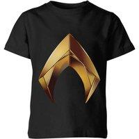 DC Comics Aquaman Symbol Kids T-Shirt - Black | Size: YXS