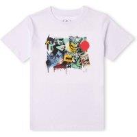 DC Comics DC Batman Collage Kids T-Shirt - White | Size: YM