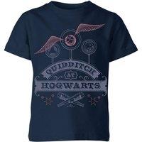 Zavvi Harry Potter Quidditch At Hogwarts Kids T-Shirt - Navy | Size: YXS