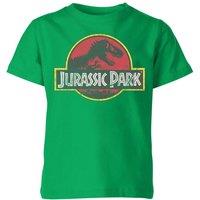 Zavvi Jurassic Park Logo Vintage Kids T-Shirt - Green | Size: YXS
