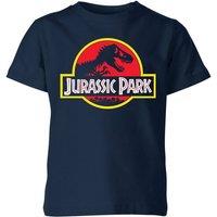 Zavvi Jurassic Park Logo Kids T-Shirt - Navy | Size: YM
