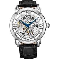 STHRLING Original Men's Winchester Automatic 42 mm Skeleton Watch with Leather Band in Silver