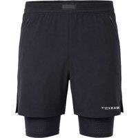 BoxRaw Men's Sparring Club 2in1 Black Shorts | Size: Medium