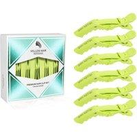Vellen Alligator Clips Hair Slides - Lime Green 6 Pack