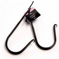 Tom Chambers Large Screw In J-Hooks 2pk in Black