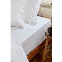 CHRISTY Pure Cotton Percale Fitted Sheets in White | Size: King Fitted