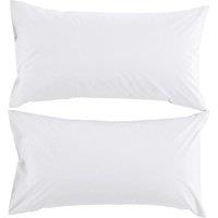 CHRISTY Pure Cotton Percale King Pillowcase Pair in White
