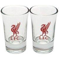 Liverpool FC Two Pack Word Mark Shot Glasses in Clear