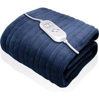 Dreamcatcher XL Electric Throw Heated Double Over Blanket Fleece - Navy Blue