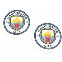 Manchester City FC Coaster Set Pack of 2 in White