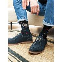 Sock Talk Men's Darts Bamboo Socks in Black | Size: 7-11