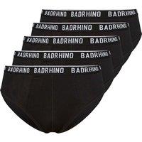 BadRhino Men's 5 Pack Briefs in Black | Size: 7-8XL