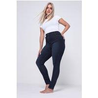 Yours Women's Skinny Ava Jeans in Dark Blue | Size: 30R