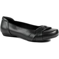 Pavers Women's Wide Fit Comfort Ballet Flats in Black | Size: 8