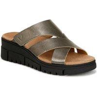 Vionic Women's Uptown Sunset Slide Sandals in Metallic Silver | Size: 8