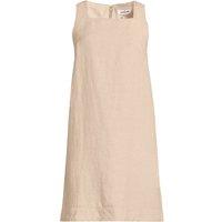 Lands' End Women's Premium Pure Linen Shift Dress in Beige | Size: Medium
