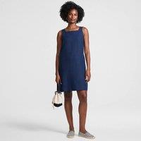 Lands' End Women's Premium Pure Linen Shift Dress in Navy | Size: XL