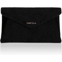 Carvela Women's 'Megan Envelope Clutch' Suedette Bag in Black