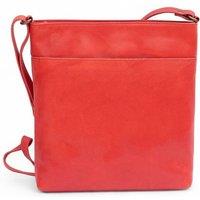 PRIMEHIDE Women's Large Leather Crossbody Organiser Bag in Red