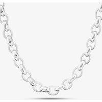 T.H.Baker Women's Sterling Silver 20 Inch Heavy Patterned Oval Belcher Chain HLOB-820-AG-20 | Size: 18 inches