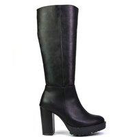 XY London Women's 'Addie' Chunky Platform Sole Boots in Black | Size: 3