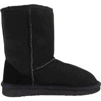 SNUGRUGS Women's Sheepskin Mid Calf Short Outdoor Boots in Black | Size: 8