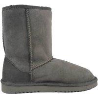 SNUGRUGS Women's Sheepskin Mid Calf Short Outdoor Boots in Grey | Size: 4