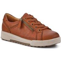 Pavers Women's Wide Fit Zip & Lace Trainers in Brown | Size: 8