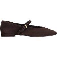 Dune London Women's Wide Fit 'Hearthrob' Suede Ballet Pumps in Brown | Size: 5