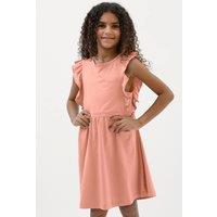 Enorsia Girl's Girls Ruffle Sleeve Dress in Dusty Pink | Size: 2-3 Years